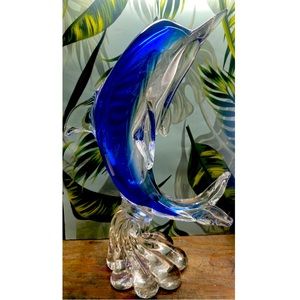 Italian Murano Hand Blown Glass Dolphin